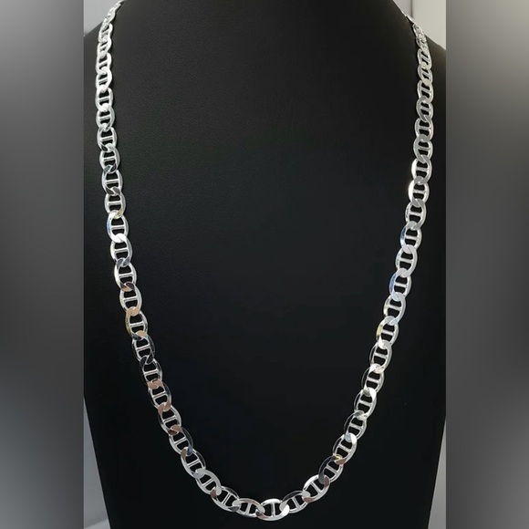 Men’s Solid Sterling Silver Mariner  Design Necklace. - Picture 1 of 7